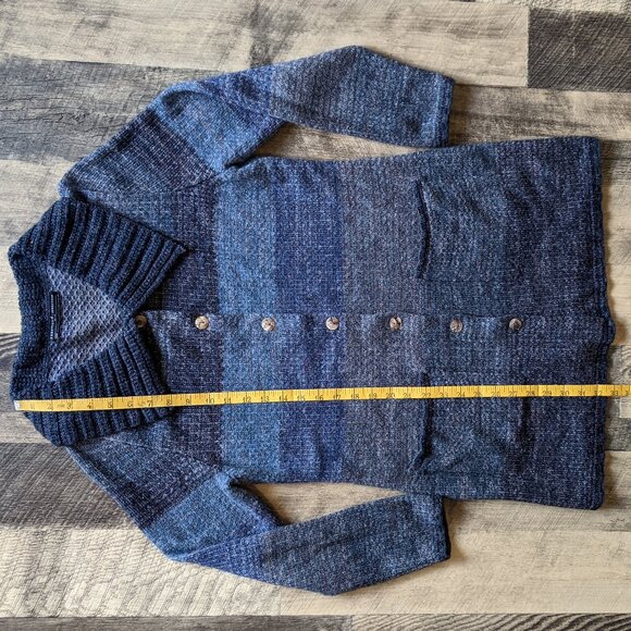 Peruvian Connection Cardigan Sweater Tunic Large Cotton Alpaca Wool - Picture 5 of 7